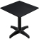 CPBL | HPL Bistrobord | B:D:H 70 x 70 x 78 cm | Svart / Aluminium | Fällbart + extra vikt | Fyrkantigt