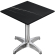 CPBL | HPL Bistrobord | B:D:H 70 x 70 x 78 cm | Svart marmor / aluminium | Fällbart + extra vikt | Fyrkantigt
