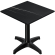 CPBL | HPL bistrobord | B:D:H 70 x 70 x 78 cm | sort marmor / sort aluminium | ekstra vægt | firkantet