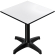 CPBL | HPL bistrobord | B:D:H 70 x 70 x 78 cm | Hvit / Aluminium Svart | Ekstra vekt | Torget