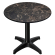 CPBL | HPL bistrobord | Ø:H 60 x 78 cm | Cappuccino marmor / aluminium svart | Ekstra vekt | Rundt