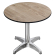 CPBL | HPL Bistrobord | Ø:H 70 x 78 cm | Ek / Aluminium | Vikbart + extra vikt | Runt