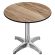 CPBL | HPL Bistrobord | Ø:H 70 x 78 cm | Sheesham / Aluminium | Fällbart + extra vikt | Runt