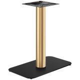 OVAL | Bistro Bordunderrede | Guld/Svart | Höjd: 71 cm | Säule: Ö 7,6 cm | Grundplatta: 40 x 70 cm