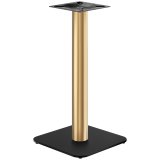 OVAL | Estructura de mesa de bistró | Dorado/Negro | Altura: 104 cm | Columna: Ø 7,6 cm | Base: 50 x 50 cm