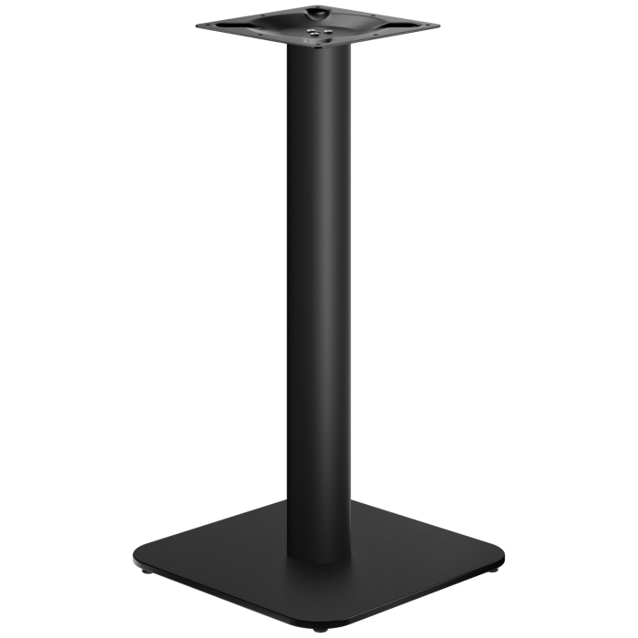 OVAL | Piètement de table haute de style bistro | Noir | Hauteur : 104 cm | Colonne : Ø 7,6 cm | Plateau : 50 x 50 cm