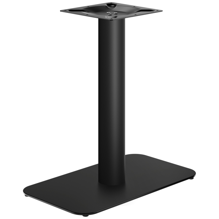 OVAL | Bistrobordstel | Sort | Højde: 71 cm | Søjle: Ø 7,6 cm | Bundplade: 40 x 70 cm