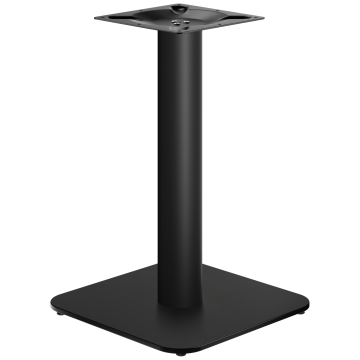 OVAL | Bistro Tischgestell | Schwarz | Höhe: 71 cm | Säule: Ø 7,6 cm | Bodenplatte: 50 x 50  cm