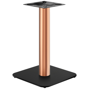OVAL | Estructura de mesa de bistró | Cobre/Negro | Altura: 71 cm | Columna: Ø 7,6 cm | Base: 50 x 5