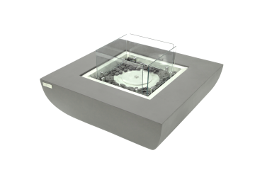 AURORA | Ethanol haardtafel | B: H: D 86 x 82 x 36 cm | Beton | Zwart