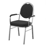 PAOLA | Banquet Chair | Black | Fabric | Stackable