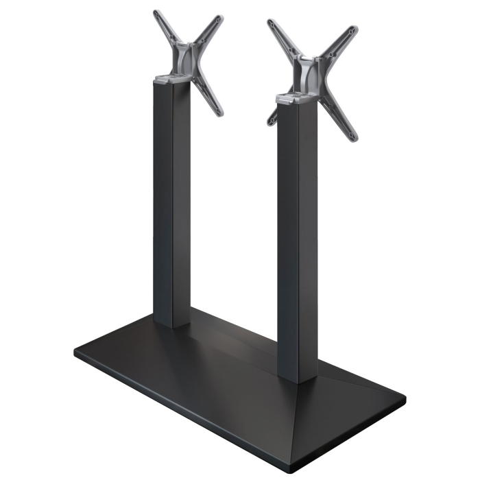 PALMA | Bistro Doppel Stehtischgestell | Schwarz | B:T 40 x 73 cm | Säule: 8 x 109 cm | Klappbar