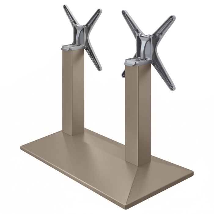 PALMA | Bistro double table frame | Taupe | W:D 40 x 73 cm | Column: 8 x 76 cm | Foldable