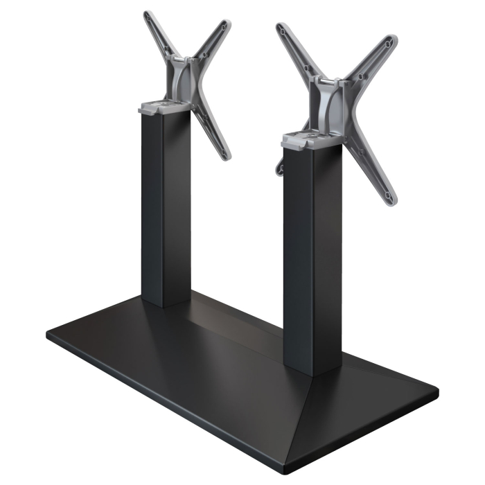 PALMA | Bistro Doppel Tischgestell | Schwarz | B:T 40 x 73 cm | Säule: 8 x 76 cm | Klappbar