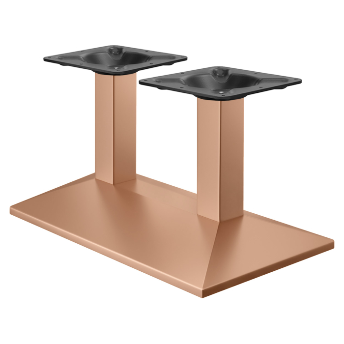 PALMA | Bistro Lounge Dobbel Bordramme | Rødt metall | B:D 40 x 73 cm | Søyle: 8 x 40 cm