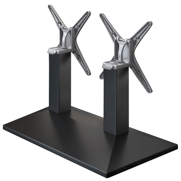 PALMA | Bistro Lounge Doppel Tischgestell | Schwarz | B:T 40 x 73 cm | Säule: 8 x 40 cm | Klappbar