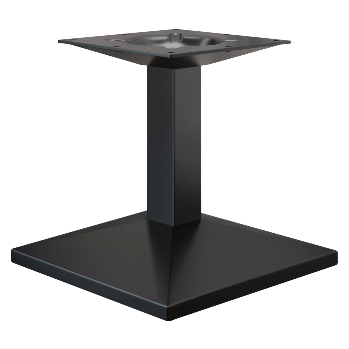PALMA | Base per tavolo da lounge | Nero | Piede: 50 x 50 cm | Colonna: 6 x 40 cm