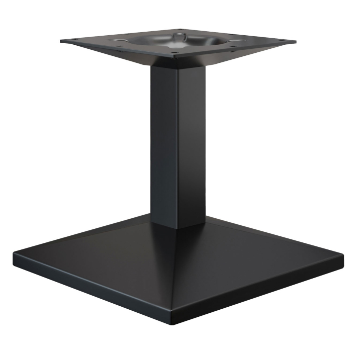 PALMA | Bistro Lounge Tischgestell | Schwarz | Fuß: 50 x 50 cm | Säule: 8 x 40 cm