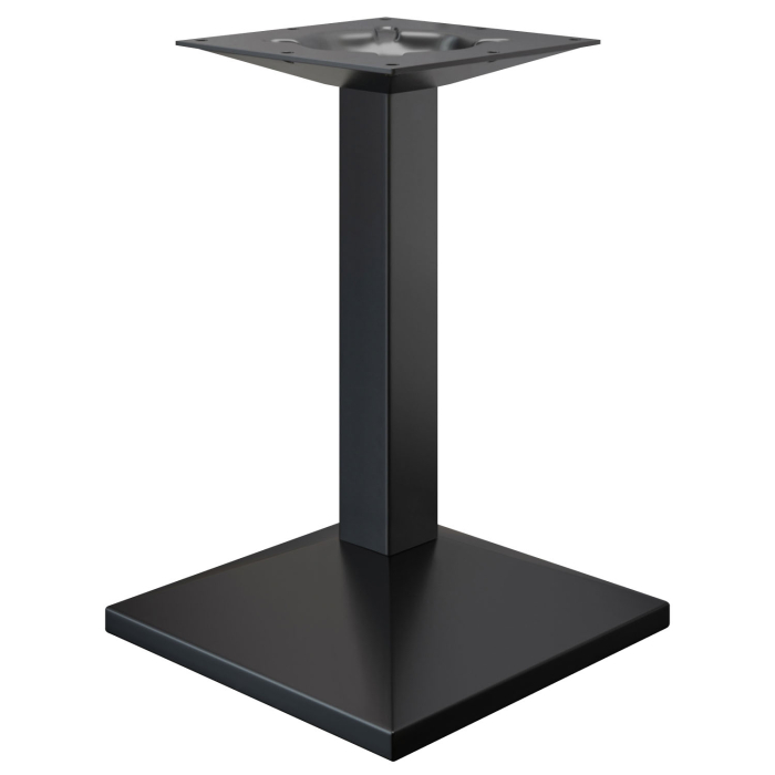 PALMA | Base per tavolo da ristorante | Nero | Piede: 45 x 45 cm | Colonna: 6 x 76 cm