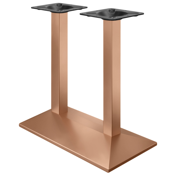 PALMA | Double Column Bar Table Base | Copper | W:D 40 x 73 cm | Column: 6 x 109 cm