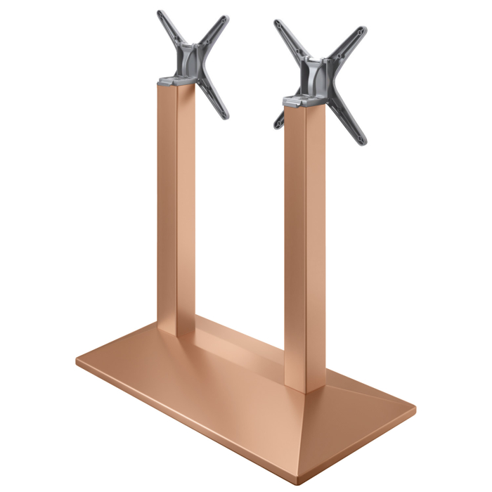 PALMA | Double Column Bar Table Base | Copper | W:D 40 x 73 cm | Column: 8 x 109 cm | Foldable