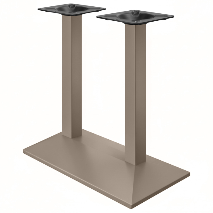 PALMA | Bistro Doppel Stehtischgestell | Taupe | B:T 40 x 73 cm | Säule: 6 x 109 cm