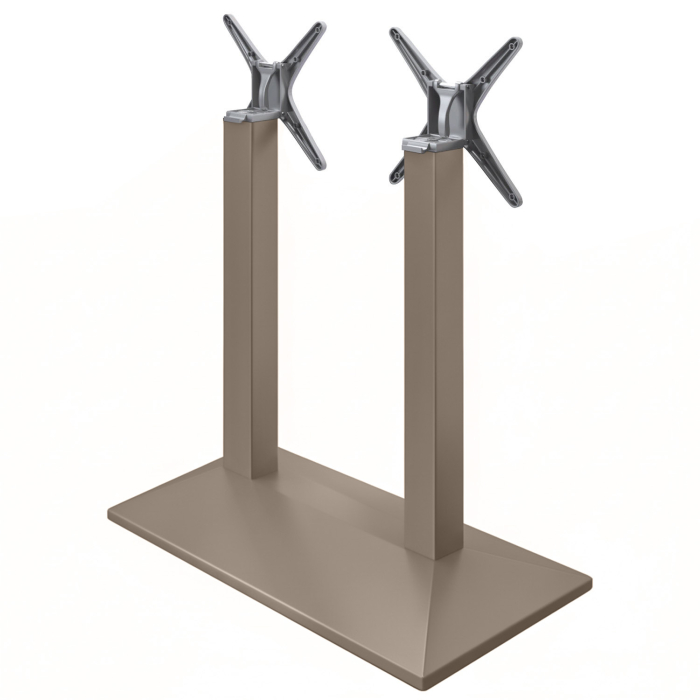 PALMA | Double Column Bar Table Base | Taupe | W:D 40 x 73 cm | Column: 8 x 109 cm | Foldable