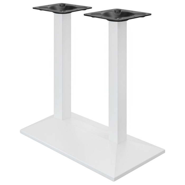PALMA | Bistro Doppel Stehtischgestell | Weiß | B:T 40 x 73 cm | Säule: 6 x 109 cm