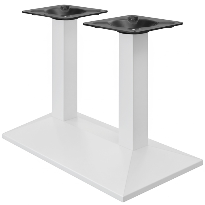 PALMA | Bistro Doppel Tischgestell | Weiß | B:T 40 x 73 cm | Säule: 6 x 76 cm