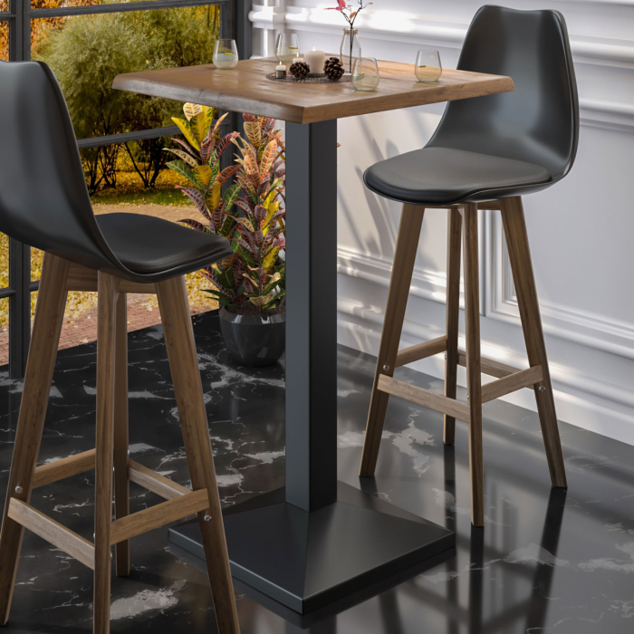 PALMA | Bistro Stehtischgestell | Schwarz | B:T 45 x 45 cm | Säule: 6 x 109 cm