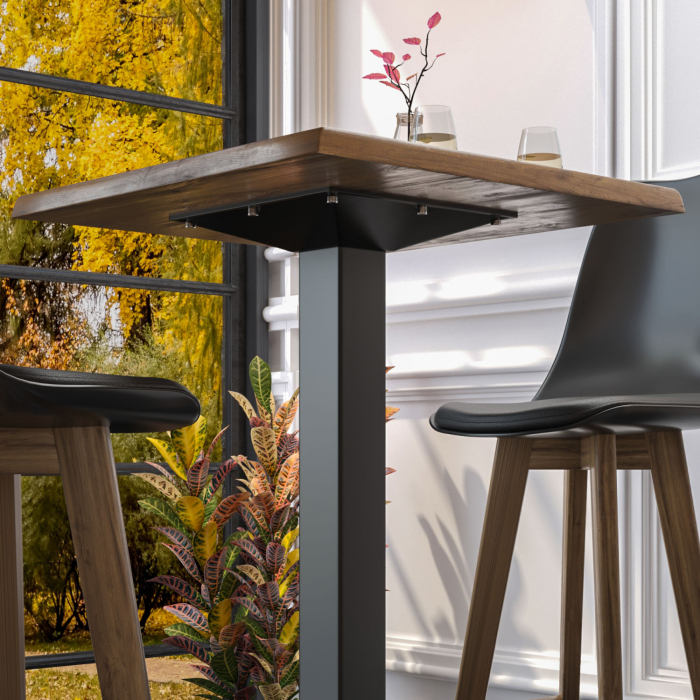 PALMA | Bistro Stehtischgestell | Schwarz | B:T 45 x 45 cm | Säule: 6 x 109 cm