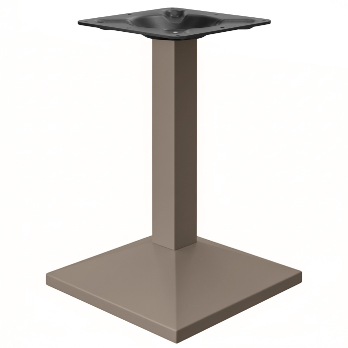 PALMA | Bistro Tischgestell | Taupe | Fuß: 45 x 45 cm | Säule: 8 x 76 cm