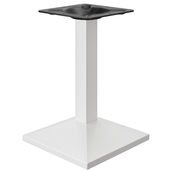 PALMA | Bistro Tischgestell | Weiß | Fuß: 45 x 45 cm | Säule: 8 x 76 cm