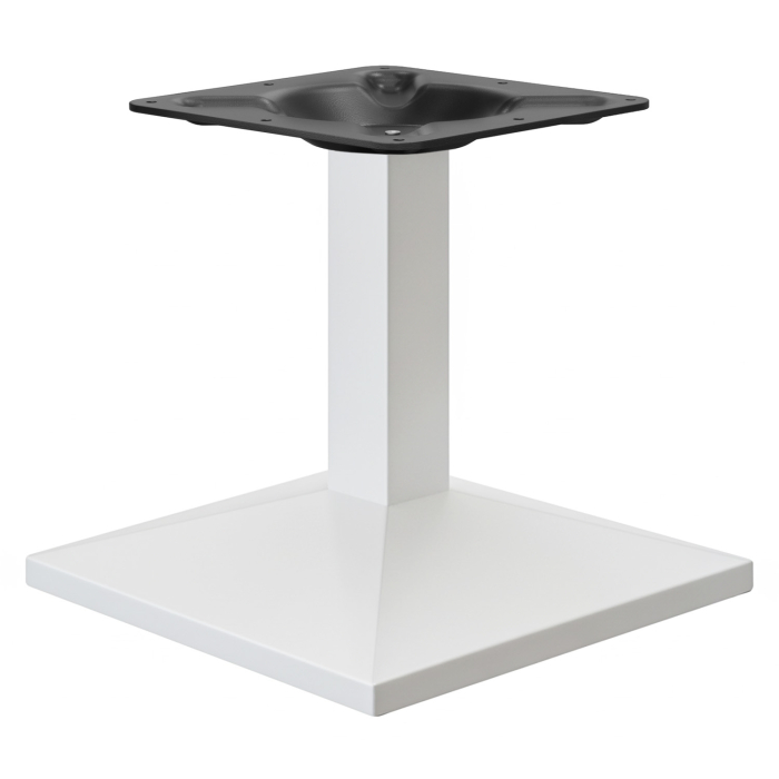 PALMA | Bistro Lounge Tischgestell | Weiß | Fuß: 45 x 45 cm | Säule: 8 x 40 cm