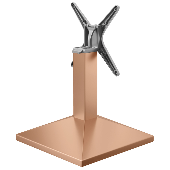 PALMA | Bistro Lounge Tischgestell | Kupfer | Fuß: 50 x 50 cm | Säule: 8 x 40 cm | Klappbar