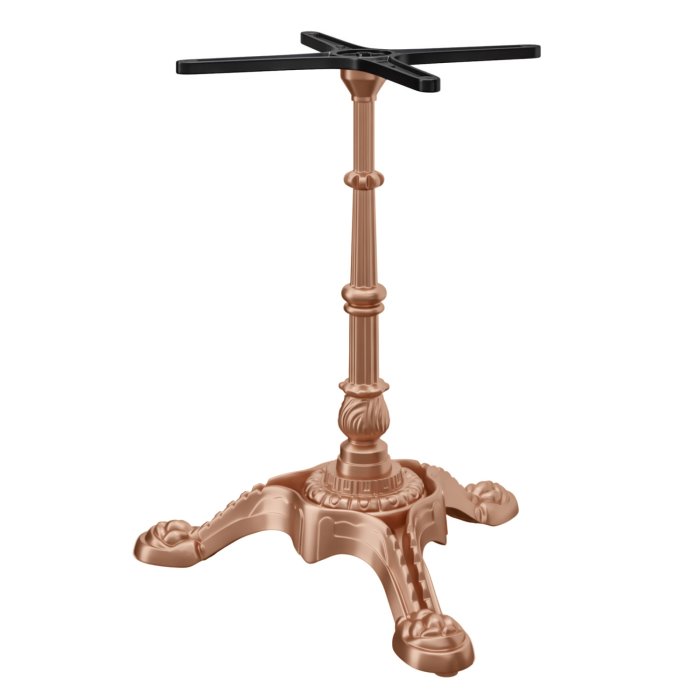 PARIS | Bistro Tischgestell | Kupfer | 3 Fuß: Ø 50 cm | Säule: 72 cm