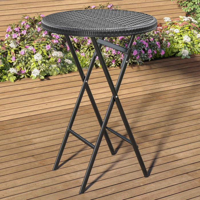 MIO | festbord | diameter 60 cm | Svart | Sammenleggbar