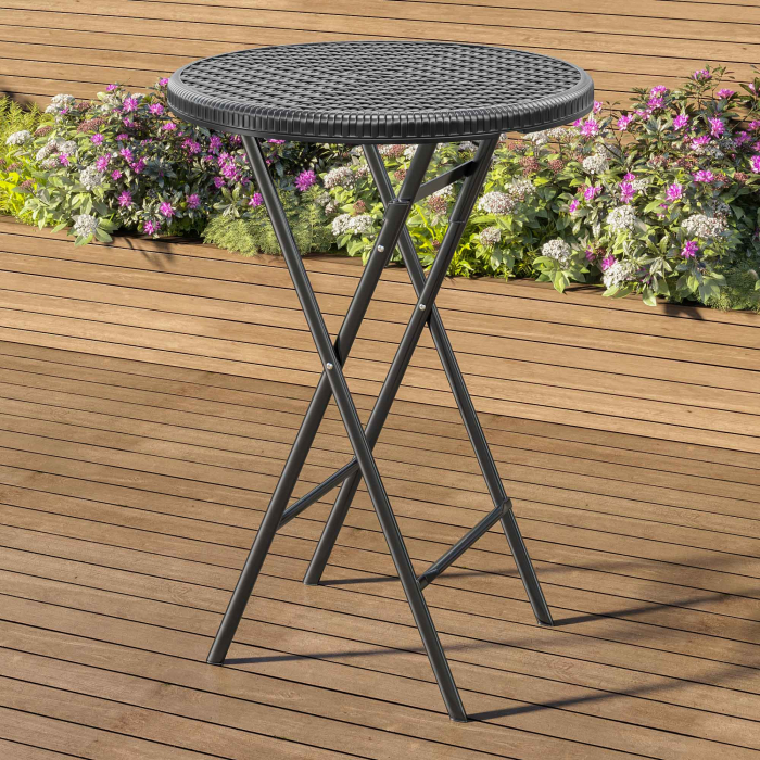 MIO | festbord | diameter 60 cm | Svart | Sammenleggbar