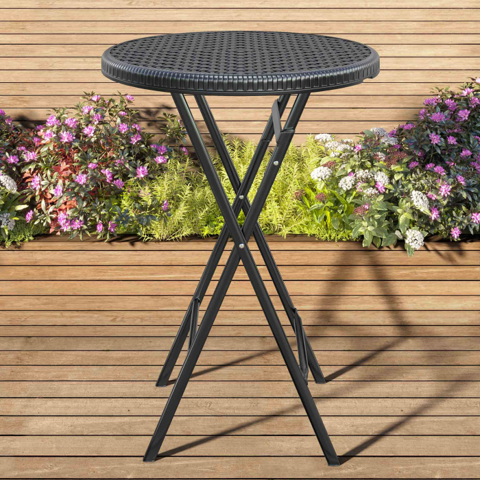 MIO | festbord | diameter 60 cm | Svart | Sammenleggbar