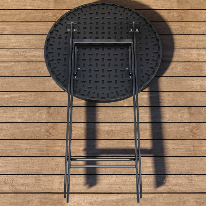 MIO | festbord | diameter 60 cm | Svart | Sammenleggbar