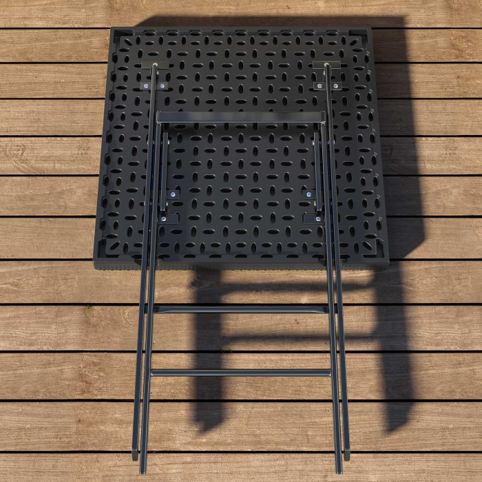 MIO | festbord | B: D 60 x 60 cm | Svart | plast | Sammenleggbar