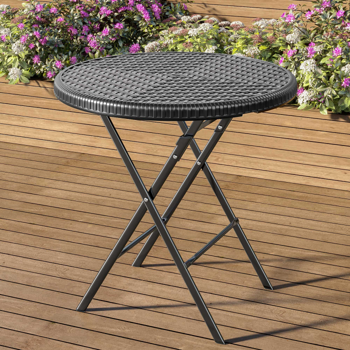 MIO | festbord | diameter 60 cm | Svart | Sammenleggbar