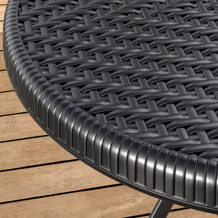 MIO | festbord | diameter 60 cm | Svart | Sammenleggbar