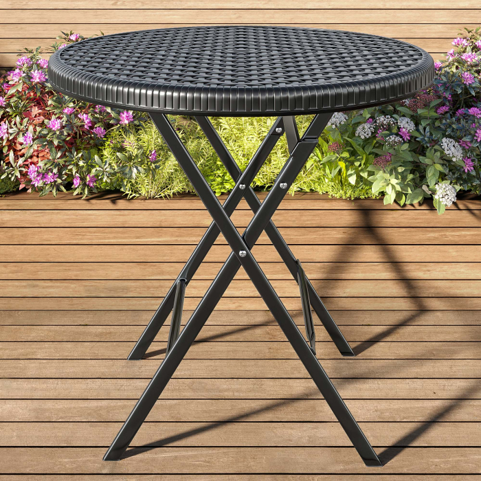 MIO | festbord | diameter 60 cm | Svart | Sammenleggbar