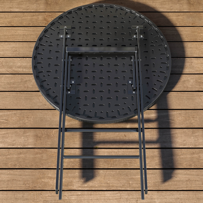 MIO | festbord | diameter 60 cm | Svart | Sammenleggbar