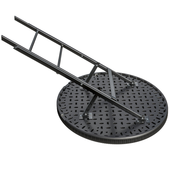 MIO | festbord | diameter 60 cm | Svart | Sammenleggbar