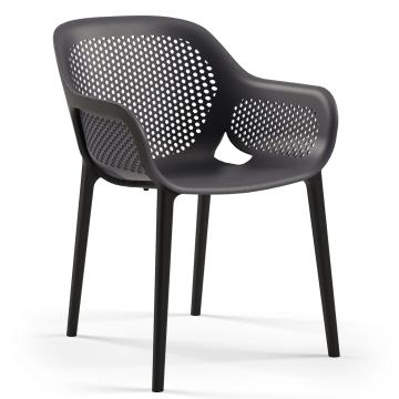 PALAWAN | chaise à coque | noir | plastique | empilable