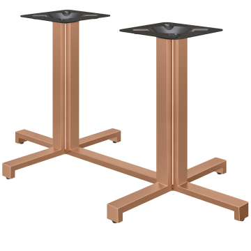 PALERMO | Bistro-kaksinkertainen pöytäteline | Korkeus: 72 cm | Jalusta: 115 x 58 cm | Kupari