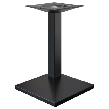 PALMA | Understel til cafébord | Sort | Fod: 45 x 45 cm | Søjle: 6 x 76 cm