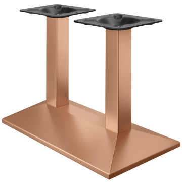 PALMA | Bistro dobbel bordramme | Rødt metall | B:D 40 x 73 cm | Søyle: 6 x 76 cm